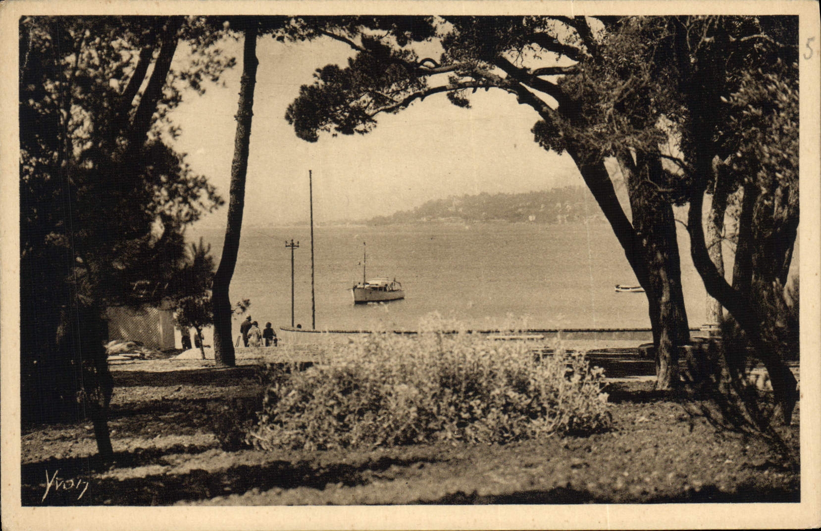 CPA Cote d'Azur Juan les Pins Alpes Maritimes Les Jardins 