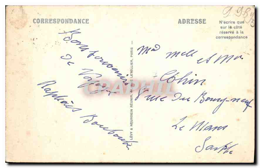 CPA La Napoule Le Chateau vu de la Jetee  — Rückseite