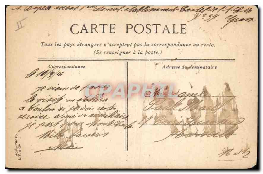 CPA Antibes Vue Generale de la Ville  — Rückseite