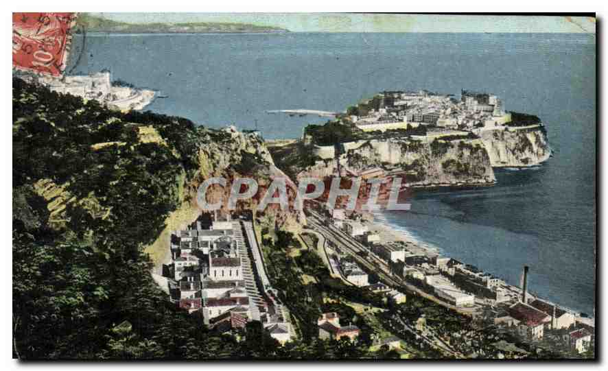 CPA Monaco Vue generale de la Principaute