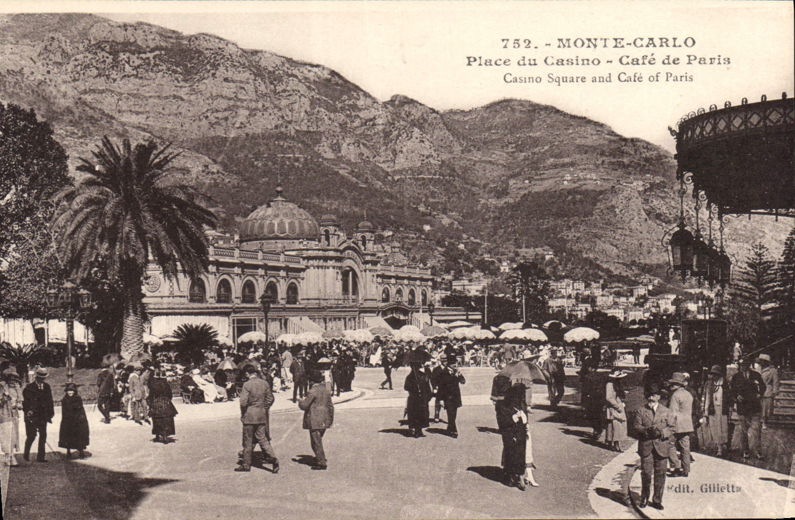 CPA Monte Carlo Place du Casino Cafe de Paris 