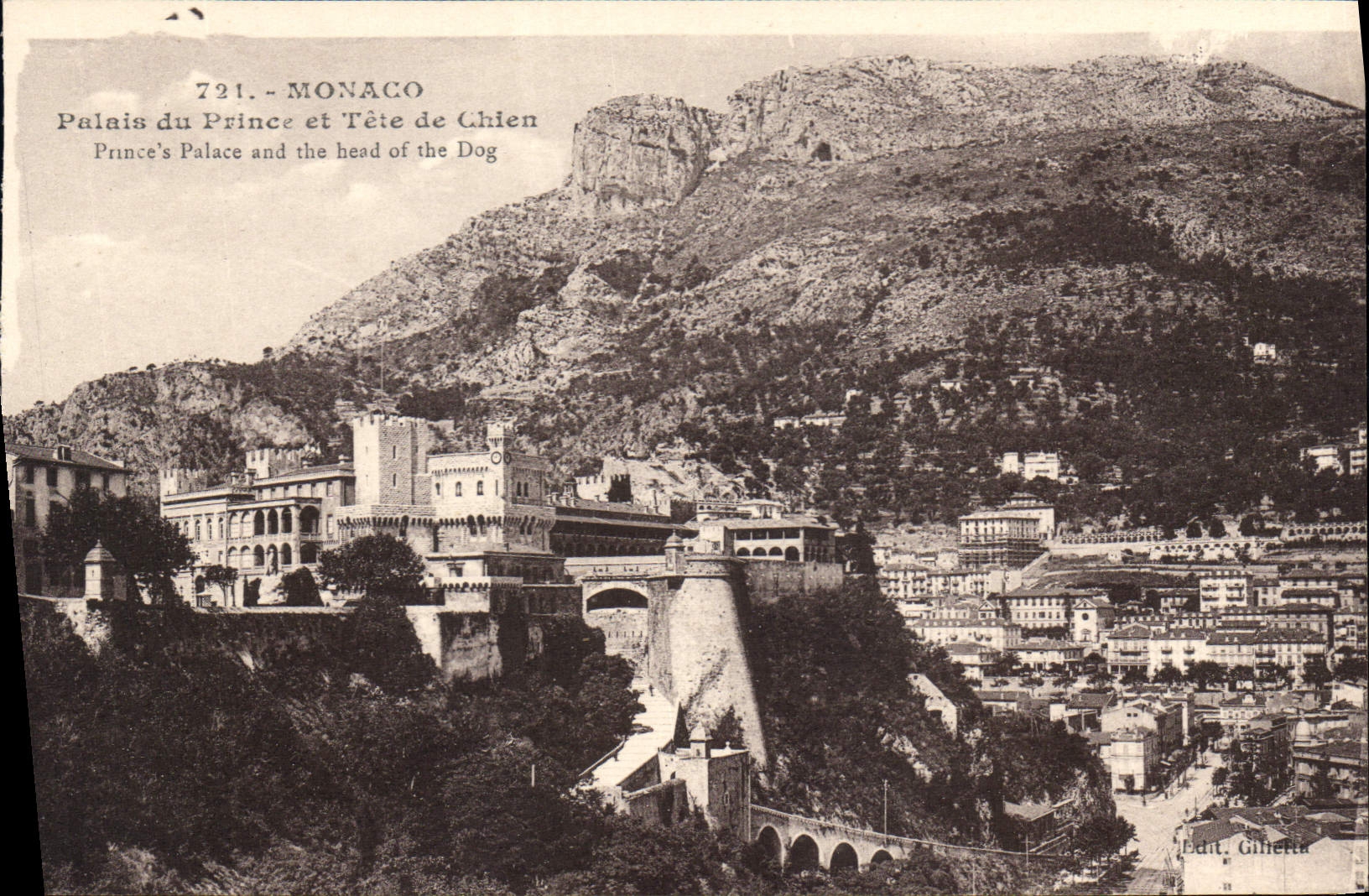 CPA Monaco Palais du Prince et Tete de Chien 