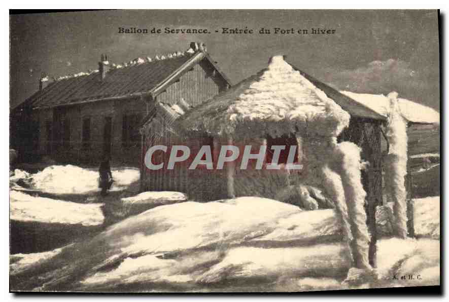 CPA Ballon de Servance Entree du Fort en hiver 