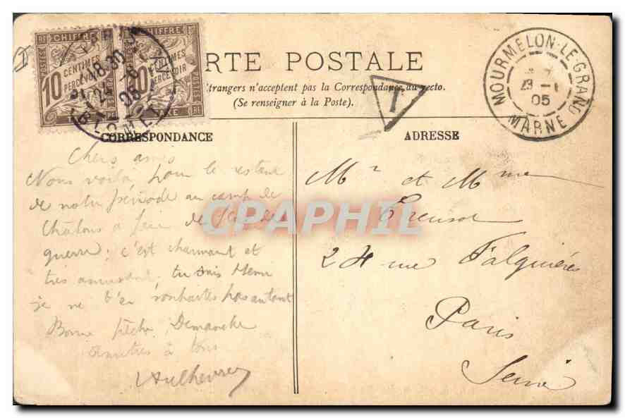 Maison d'éducation des Douaires, près Gaillon (Eure) — La Chapelle — Accard, édit. Gaillon — Rückseite