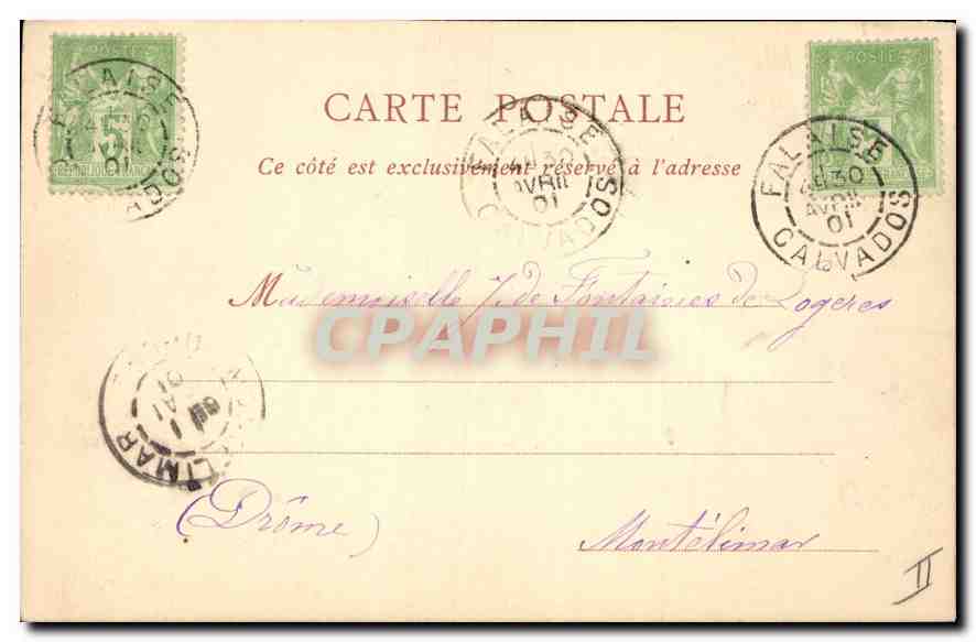 CPA Falaise Abside de l'Eglise St Gervais  — Rückseite