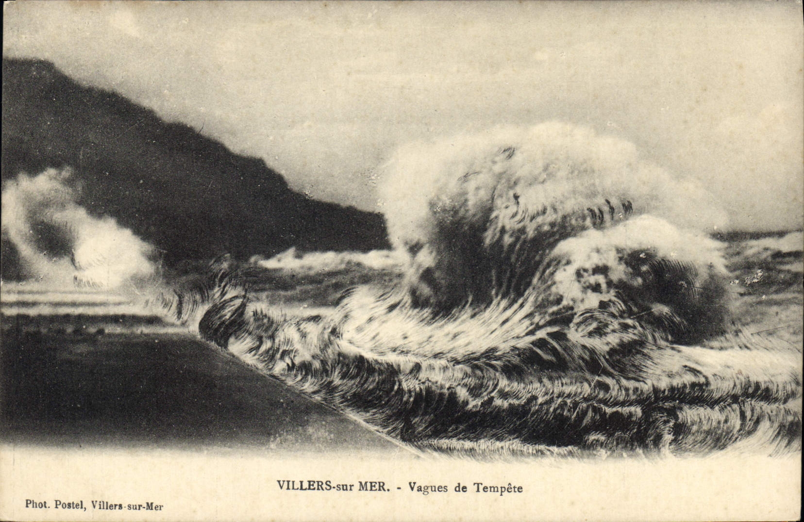 Villers-sur-Mer — Vagues de Tempête — Phot. Postel, Villers-sur-Mer