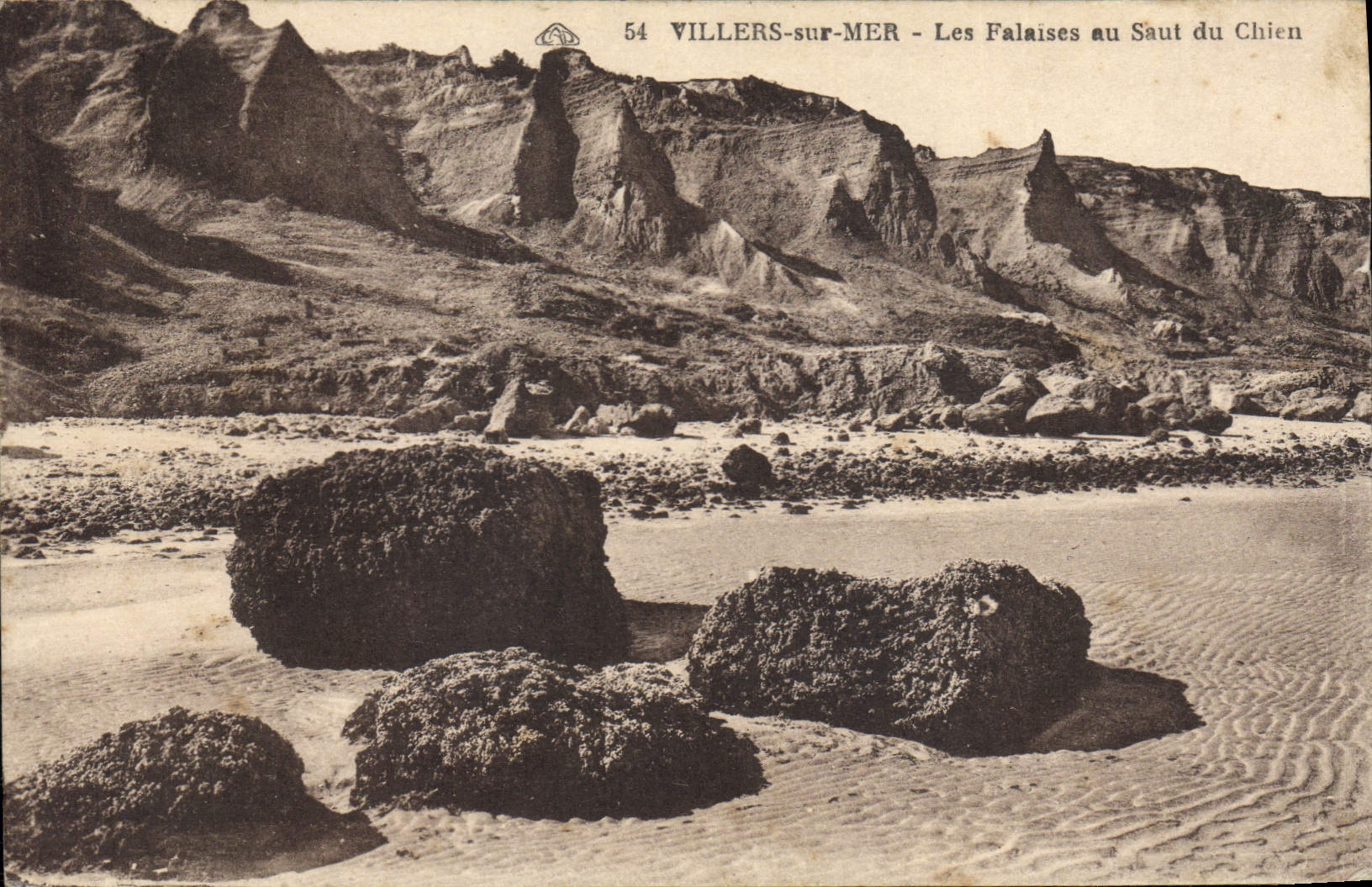 CPA Villers sur Mer Les Falaises au Saut du Chien 
