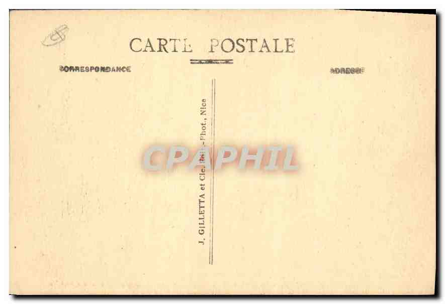 CPA Cascade de Gairaut Canal de la Vesubie  — Rückseite