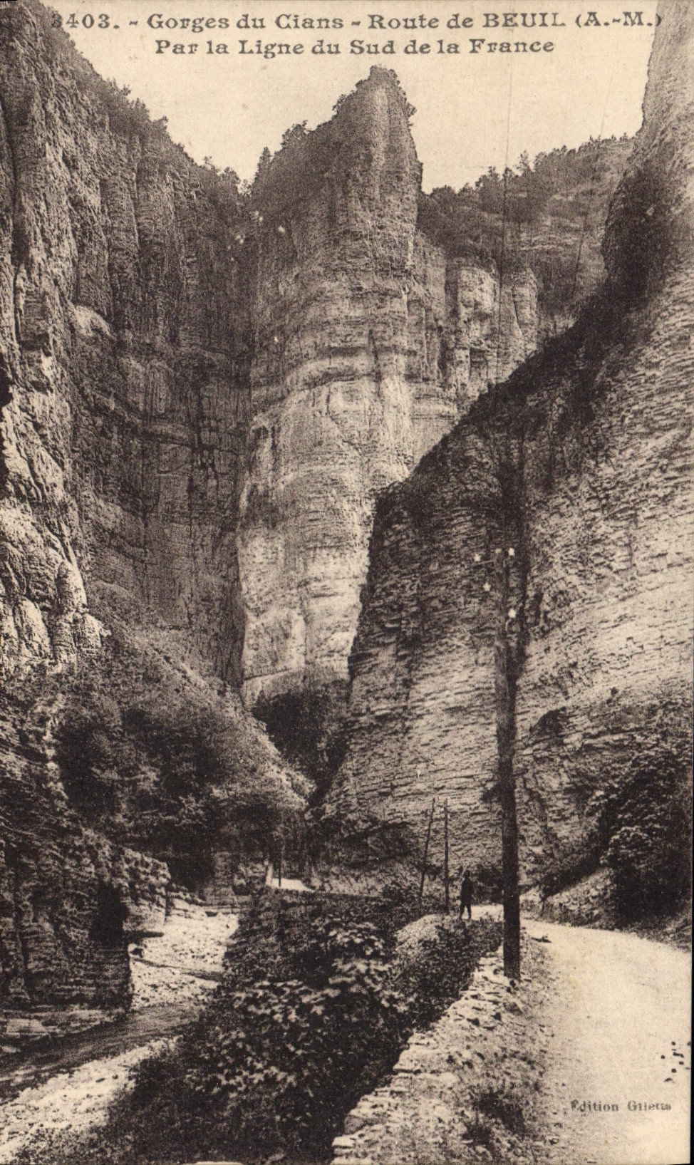 CPA Gorges du Cians Routede Beuil AM Par la Ligne du Sud de la France 
