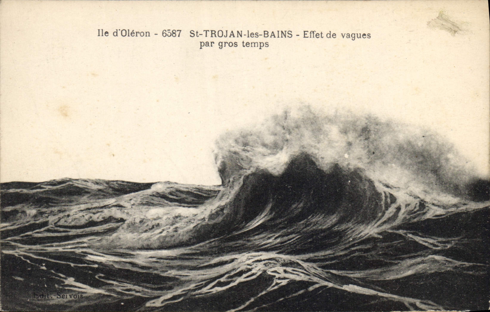 Ile d'Oléron - 6587 St-TROJAN-les-BAINS - Effet de vagues par gros temps