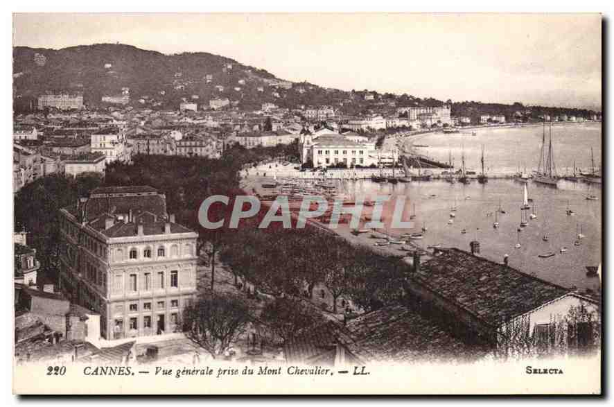 CPA Cannes Vue generale prise du Mont Chevalier 