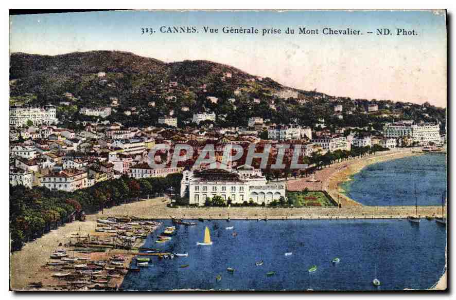 CPA Cannes Vue Generale prise du Mont Chevalier 