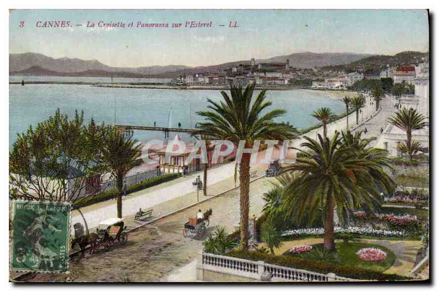 CPA Cannes La Croisette et Panorama sur l'Esterel 