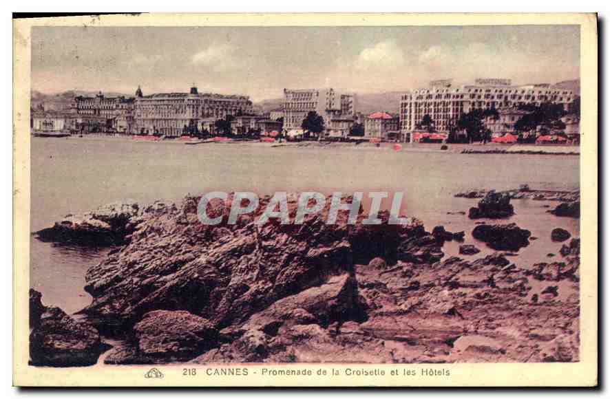 CPA Cannes Promenade de la Croisette et les Hotels 