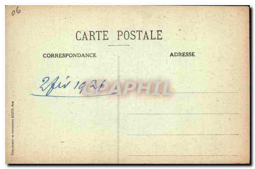 CPA Cannes Entre les Pins Croix des Gardens  — Rückseite