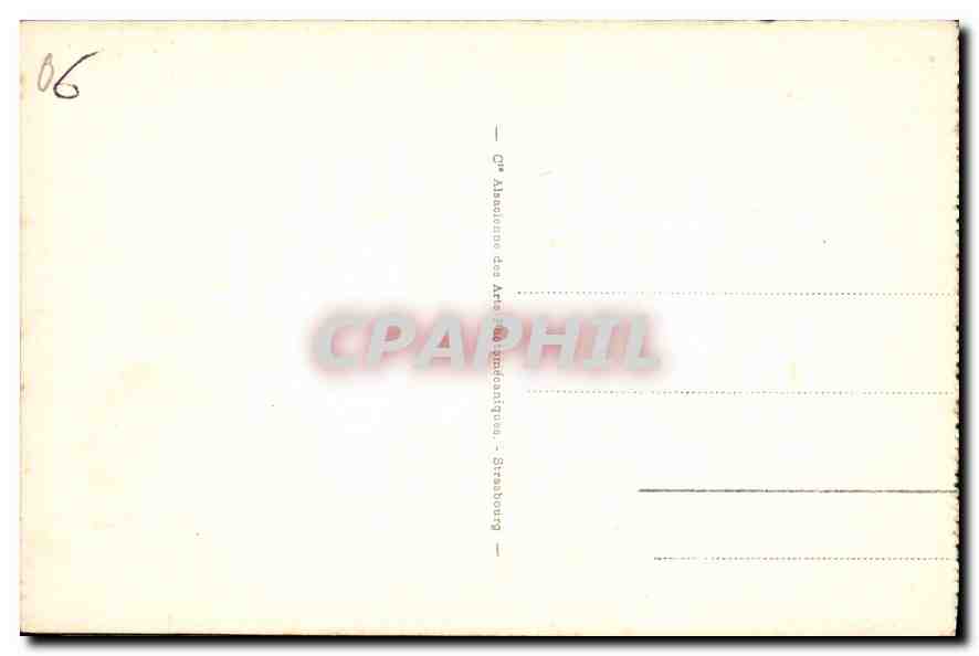 CPA Cannes L'Esplanade des Allies et le Mont Chevalier  — Rückseite