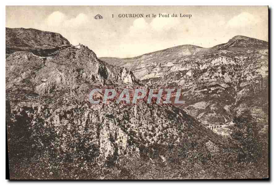 CPA Gourdon et le Pont du Loup 