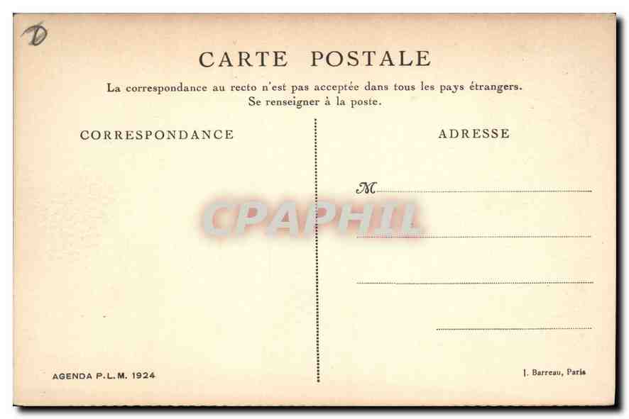 CPA Savoie L'Isere A Moutiers  — Rückseite