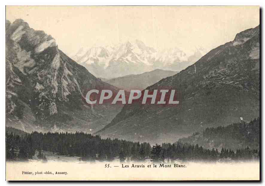 CPA Les Aravis et le Mont Blanc 