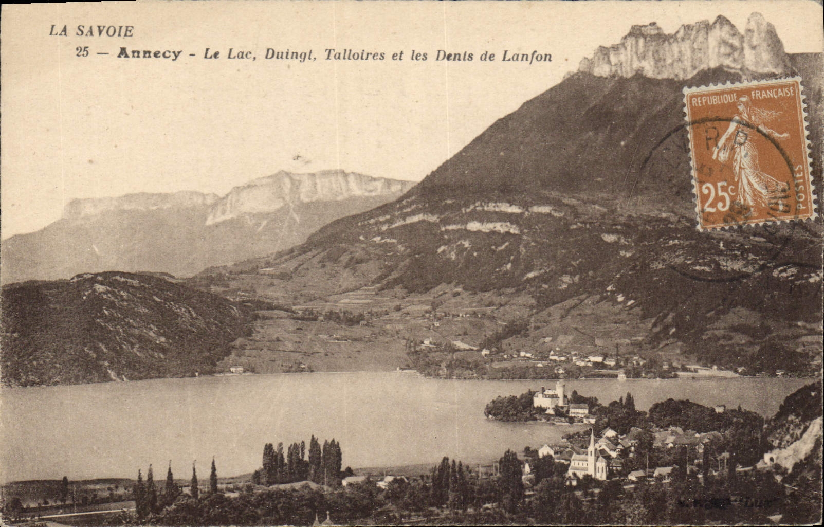La Savoie - Annecy - Le Lac, Duingt, Talloires et les Dents de Lanfon — éditeur non visible, n° 25