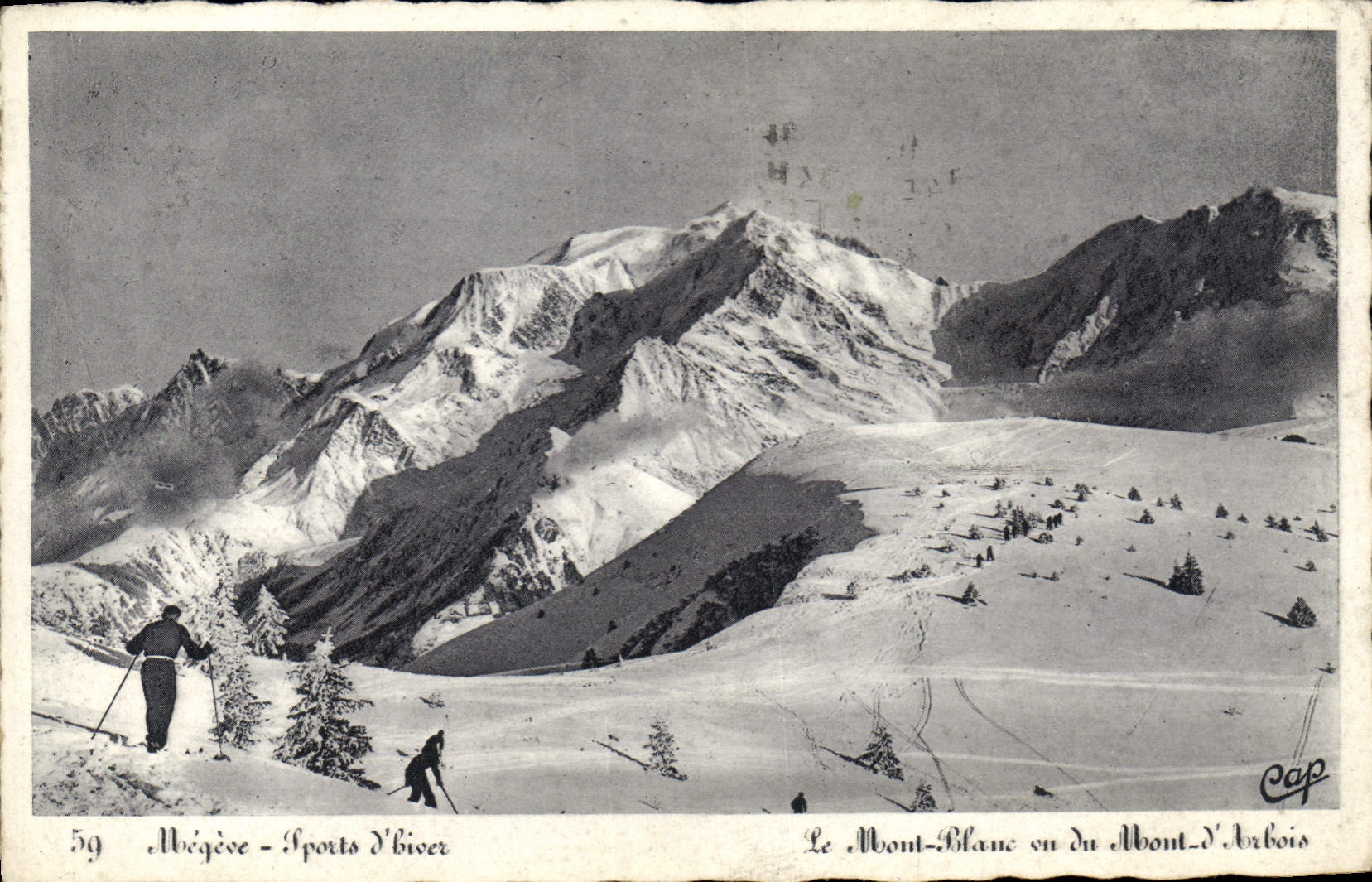 Mégeve - Sports d'hiver — Le Mont-Blanc vu du Mont-Orbois — Éditeur Cap