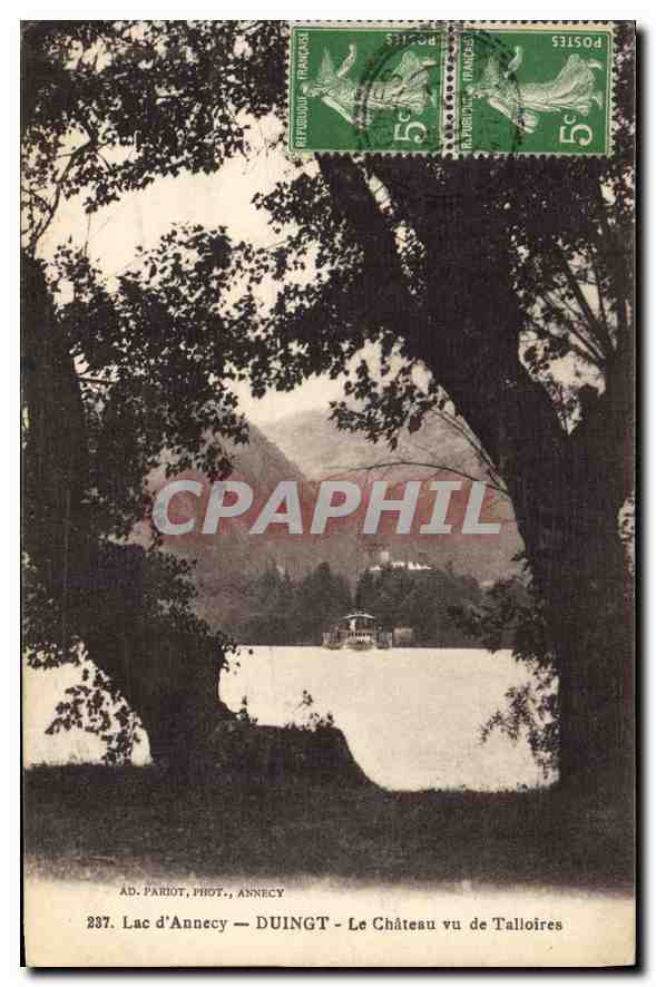 CPA Lac d'Annecy Duingt Le Chateau vu de Talloires 