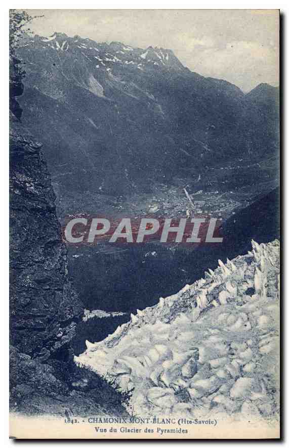 Chamonix Mont-Blanc — Vue du Glacier des Pyramides — L. Fauras, édit., à Annemasse (Hte-Savoie)