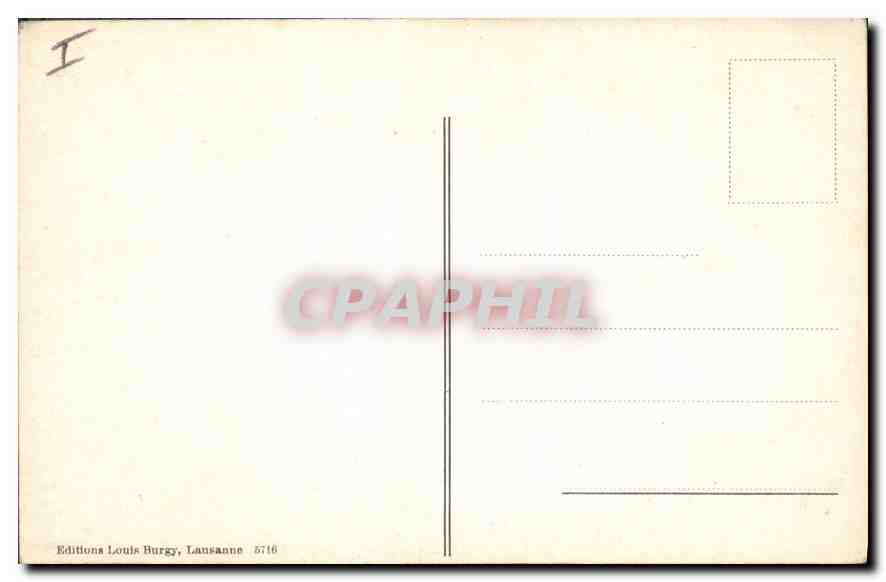 Le Mont-Blanc vu du Brévent — vue alpine — Édition Louis Burgy, Lausanne, n° 5716 — Verso