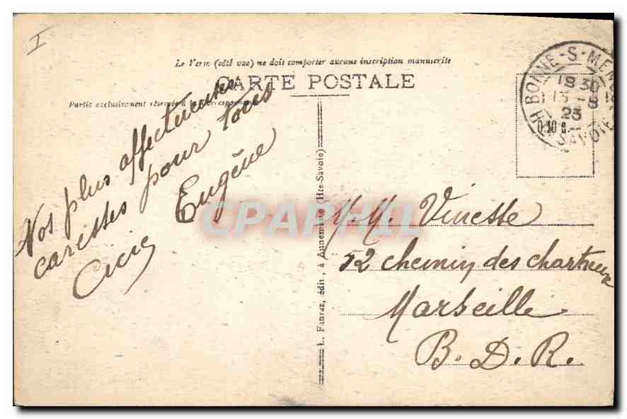 L'Aiguille du Dru — Chamonix-Mont-Blanc — G. R. - 500 — Rückseite