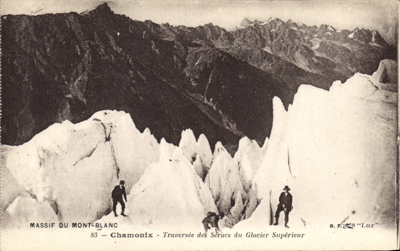 Massif du Mont-Blanc — Traversée des Séracs du Glacier Supérieur — B.F. « Lux »