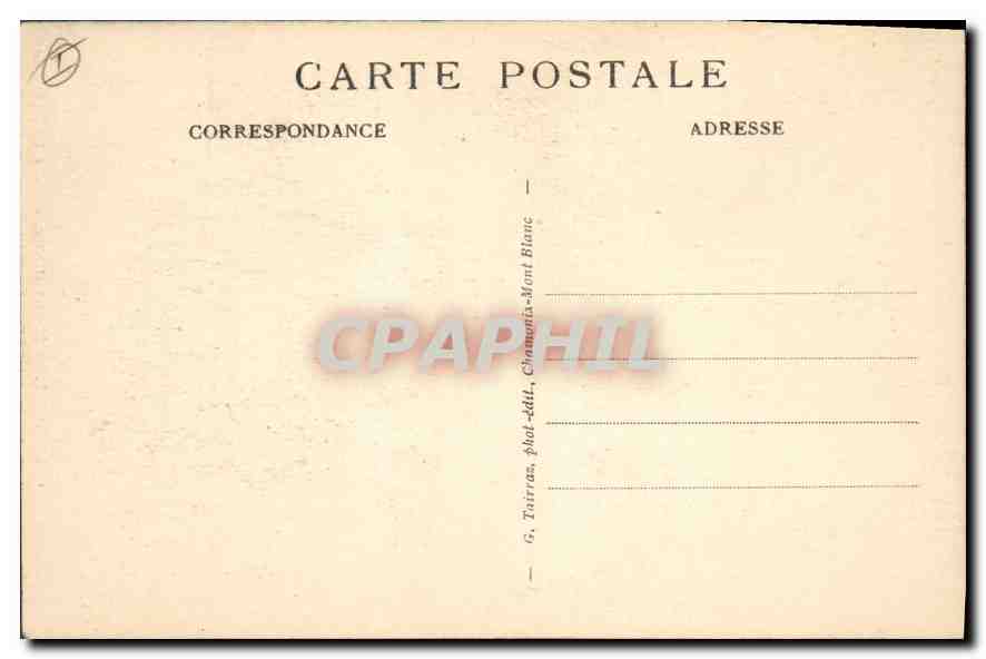 CPA Chamonix Mont Blanc vu de la Flegere  — Verso