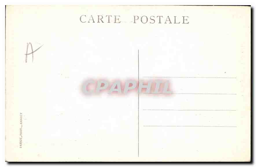 Le Parmelan (1855 m.) — Le Grand Montoir — Sites pittoresques de Savoie, éditeur Parmelan, n° 214 — Reverso