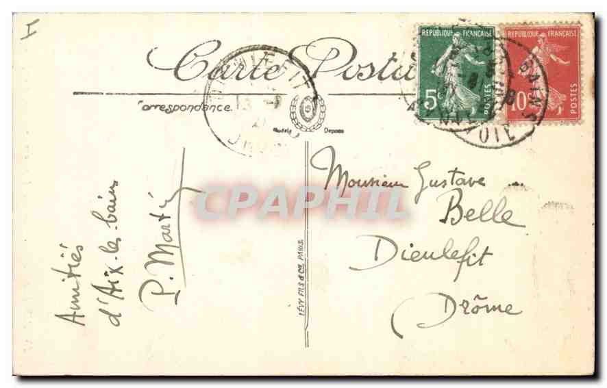 CPA Aix les Bains Arc de Camfanus  — Rückseite