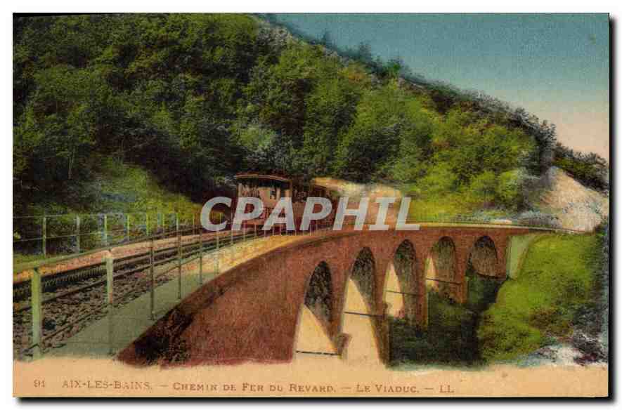 CPA Aix les Bains Chemin de Fer du Revard Le Viaduc Train Funiculaire