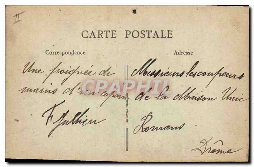 CPA Aix les Bains Grand Hotel de l'Arc Romain Place des Bains et l'Arc de Campanus  — Rückseite