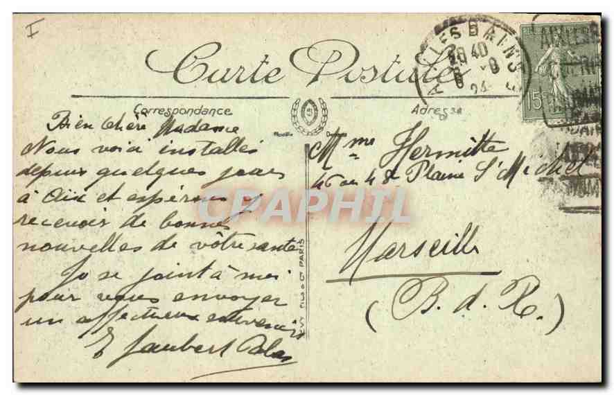 CPA Aix les Bains Le Grand Cercle  — Rückseite