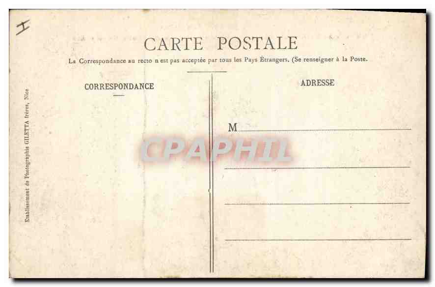 CPA Aix les Bains Terrasse de l'Annexe du Grand Hotel d'Aix  — Verso