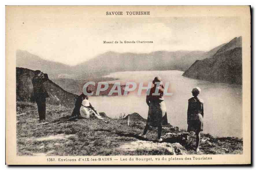 CPA Environs d'Aix les Bains Lac du Bourget vu du plateau des Touristes 