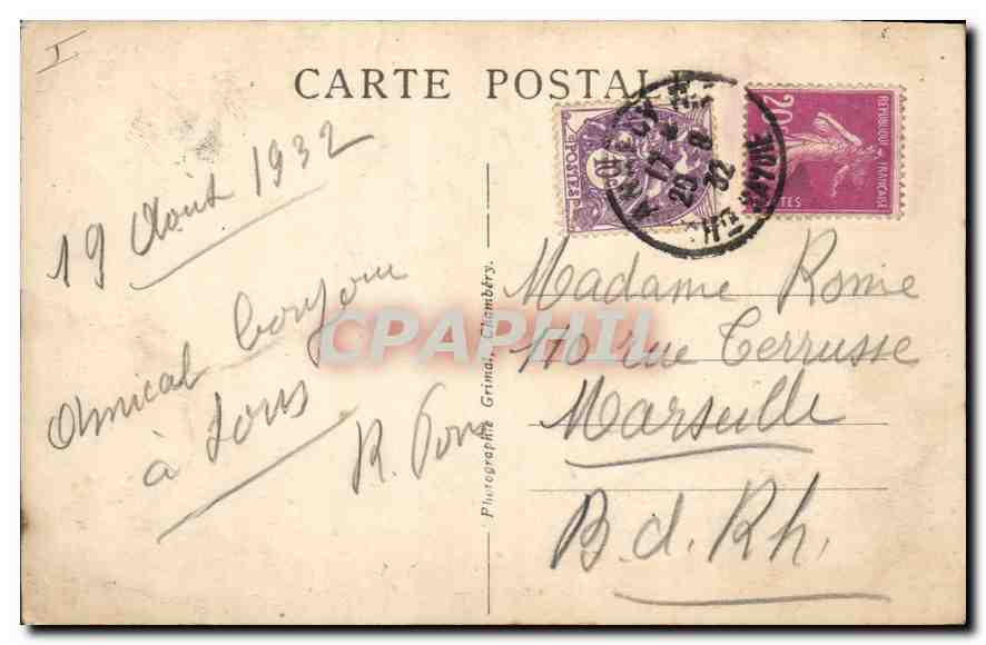 CPA Aix les Bains Vue generale  — Rückseite