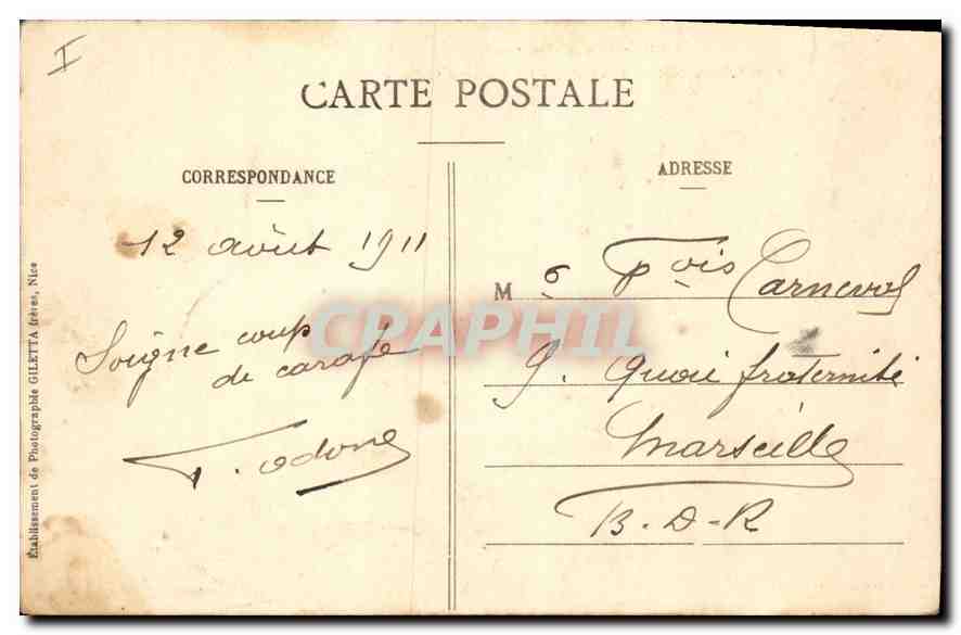 CPA Aix les Bains Le Grand Cercle  — Verso