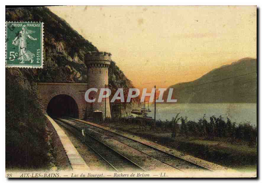 CPA Aix les Bains lac du Bourget Rochers de Brison 