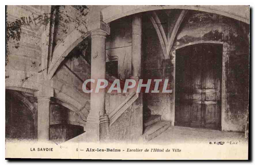CPA Aix les Bains Escalier de l'Hotel de Ville 