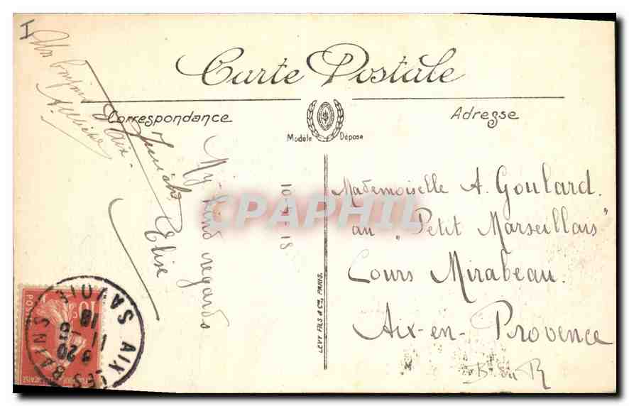CPA Aix les Bains Vue generale et le Revard  — Verso