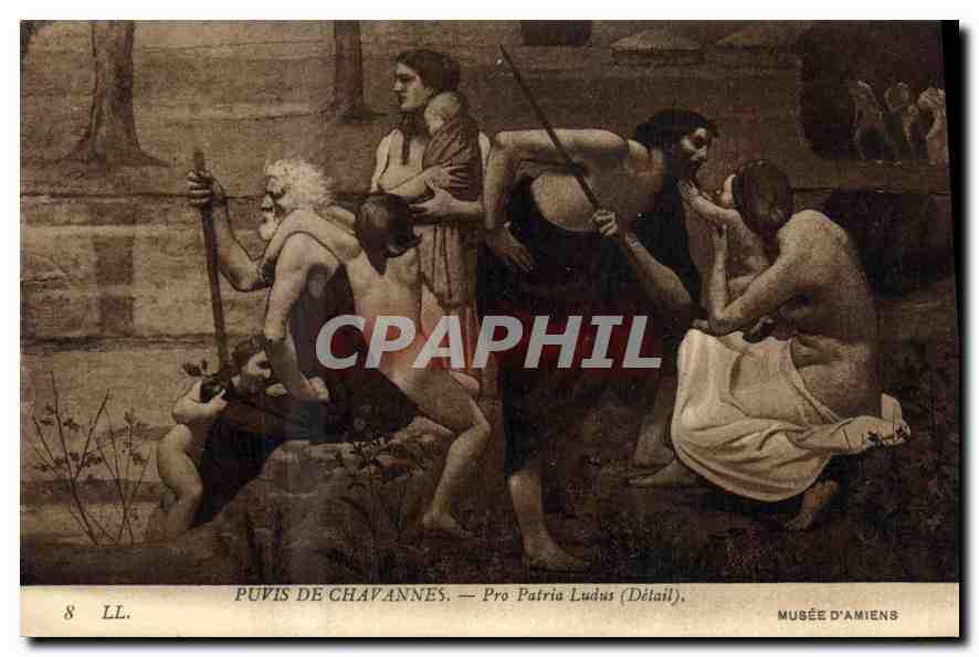 CPA Puvis de Chavannes Pro Patria Ludus Detail Musee d'Amiens 