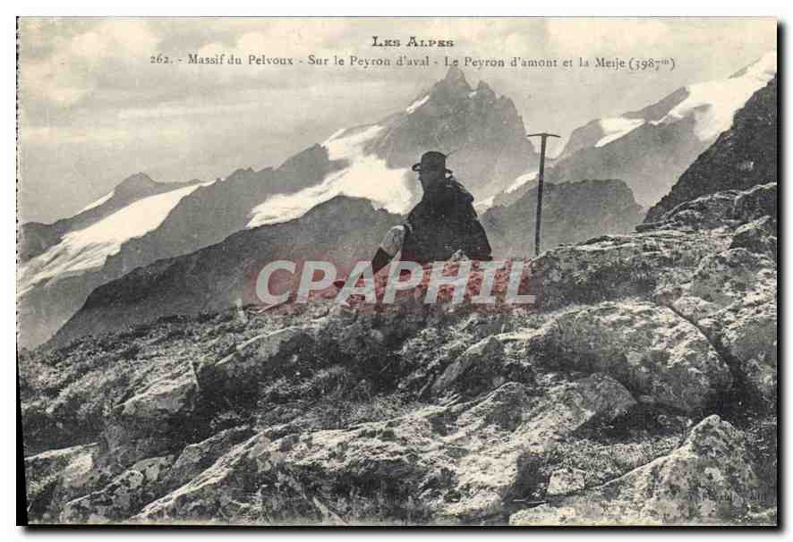 Massif du Pelvoux — Sur le Peyron d'aval, Le Peyron d'amont et la Meije (3987m) — Les Alpes