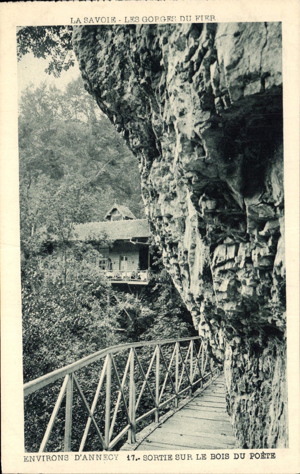 Les Gorges du Fier — Sortie sur le Bois du Poète — L. Fauraz, édit. à Annemasse (Haute-Savoie)
