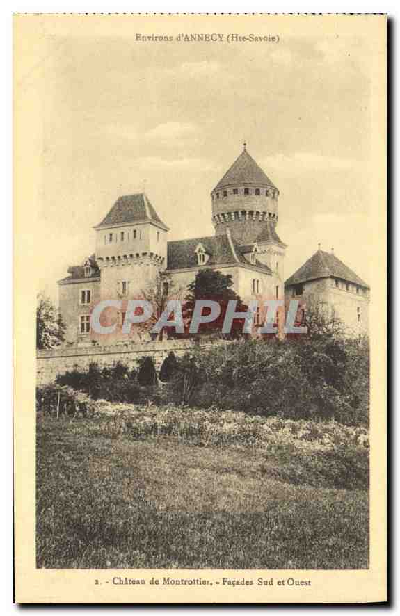 CPA Environs d'Annecy Hte Savoie Chateau de Montrottier Facades Sud et Ouest 