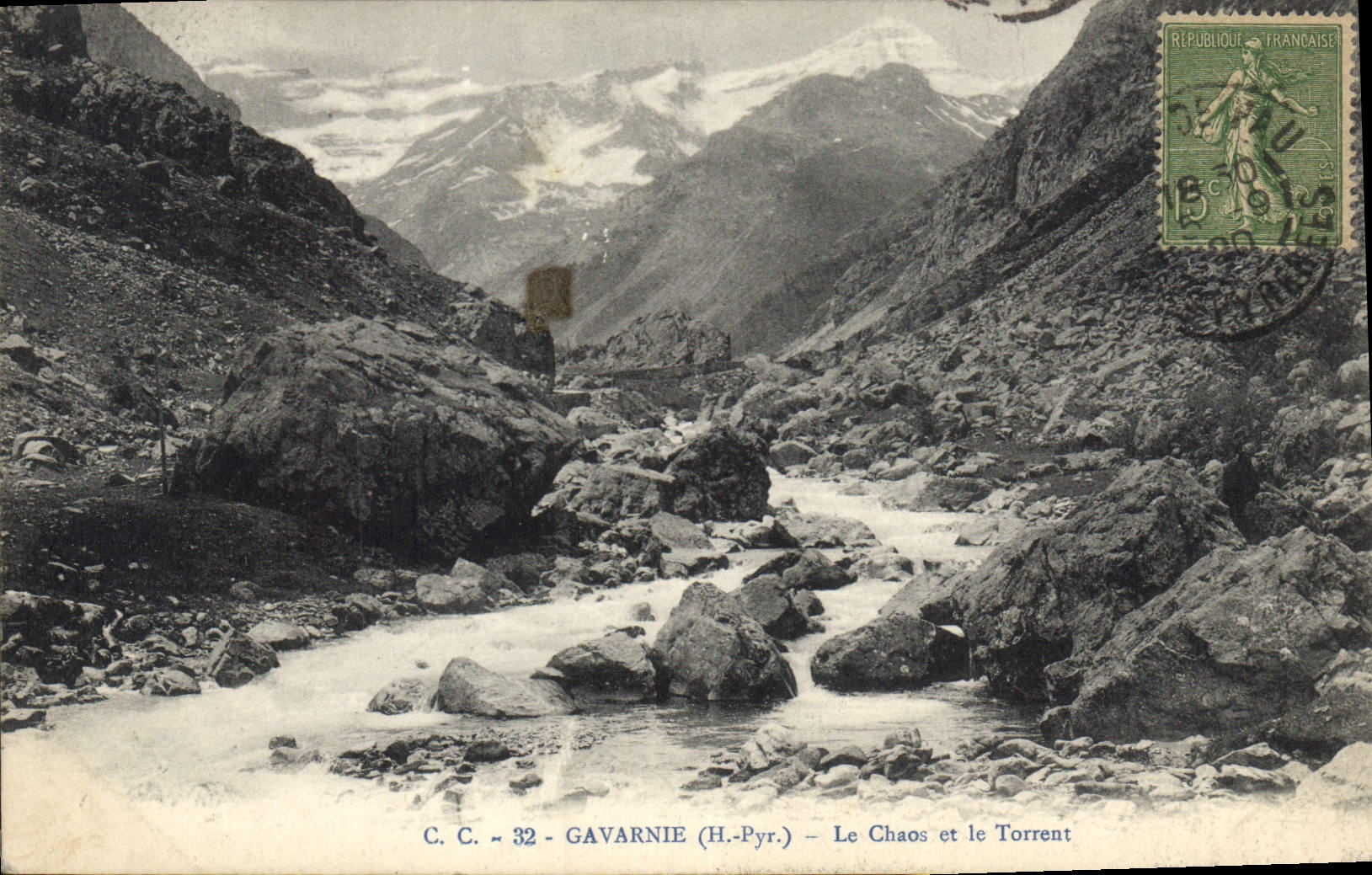 CPA Gavarnie H Pyr Le Chaos et le Torrent 