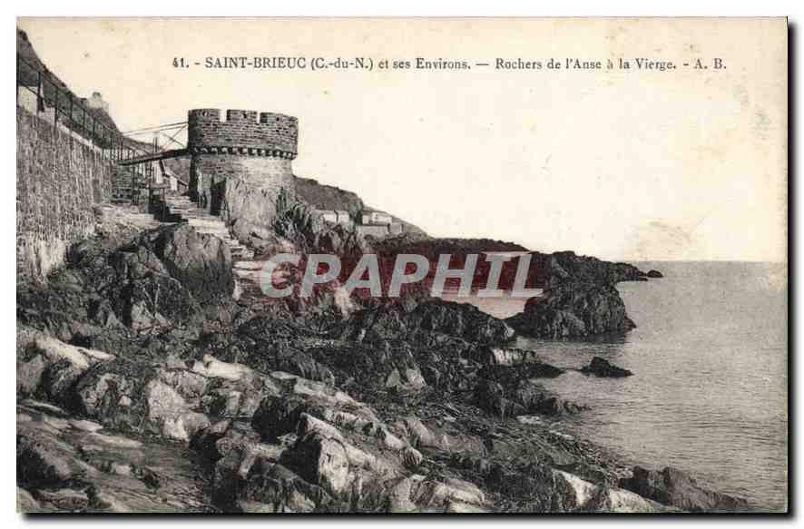 Saint-Brieuc (C.-du-N.) et ses Environs — Rochers de l'Anse à la Vierge — A. B.