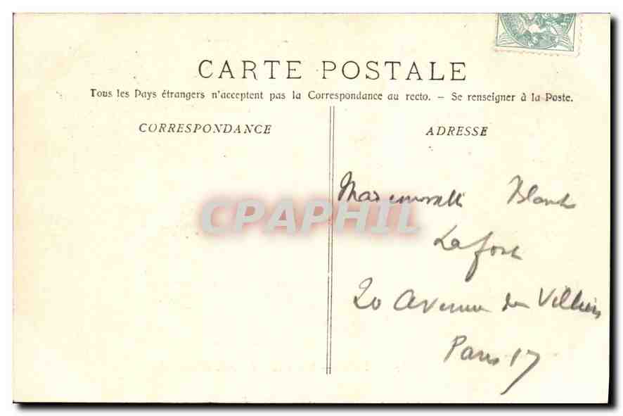 CPA Marseille Ascenseurs a ND de la Garde  — Rückseite
